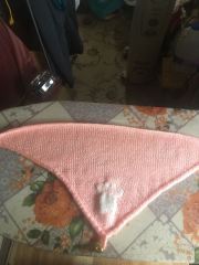 pink and white bandana for a larger dog